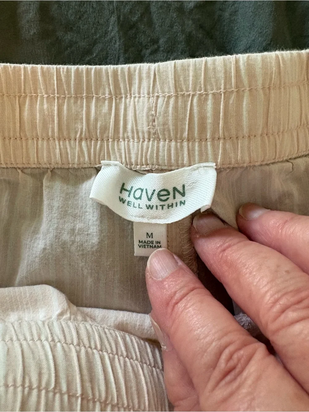 Haven Well Within Organic Cotton Poplin Pajama Pants. Size Medium.